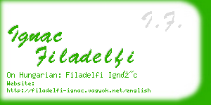 ignac filadelfi business card